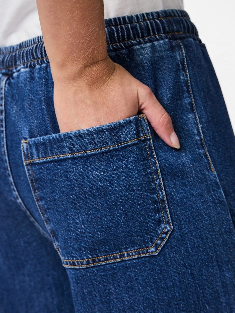 Broeken - Pcsilke Mw Pull Up Denim Pants D2D van Pieces