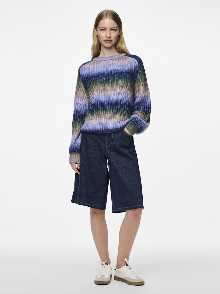 Pulls - Pcsillo Ls O-Neck Rainbow Knit van Pieces