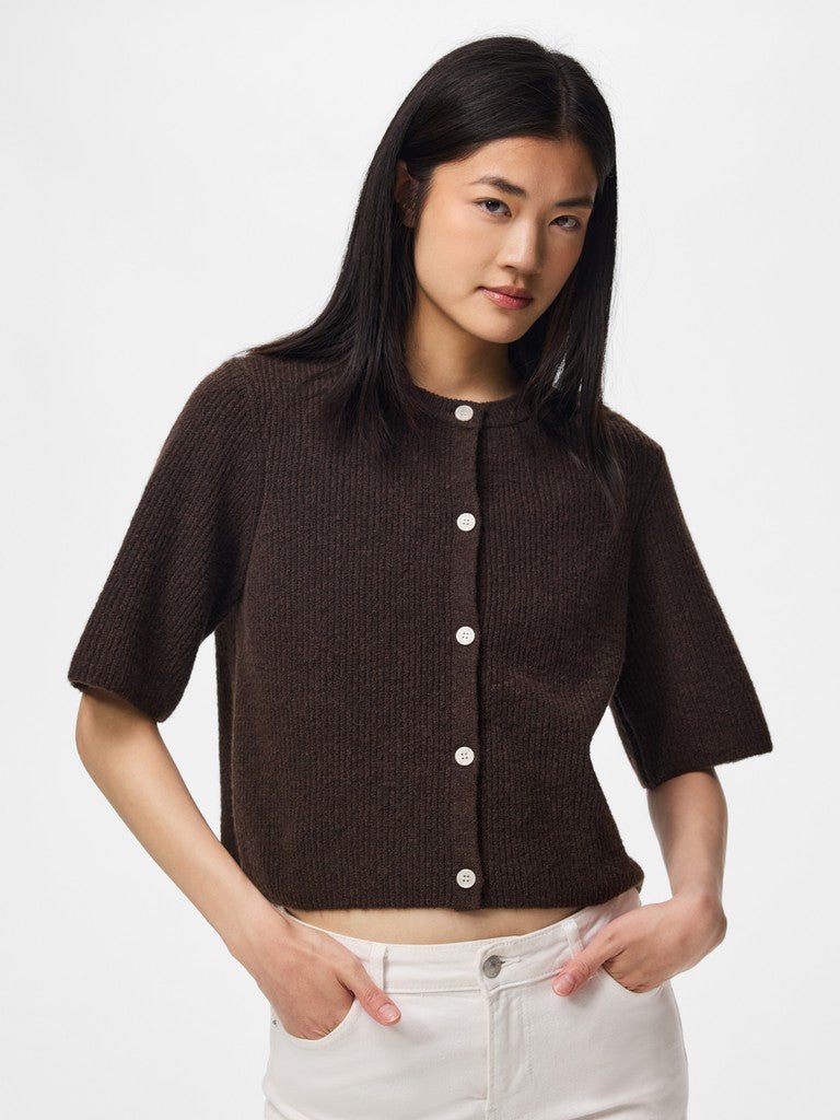 Pcsilly Ss O-Neck Knit Cardigan Noos - AW26 van Pieces – Pulls voor dames | Meisjes Brugge