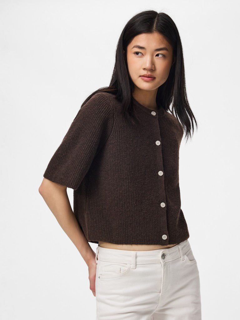 Pcsilly Ss O-Neck Knit Cardigan Noos - AW26 van Pieces – Pulls voor dames | Meisjes Brugge