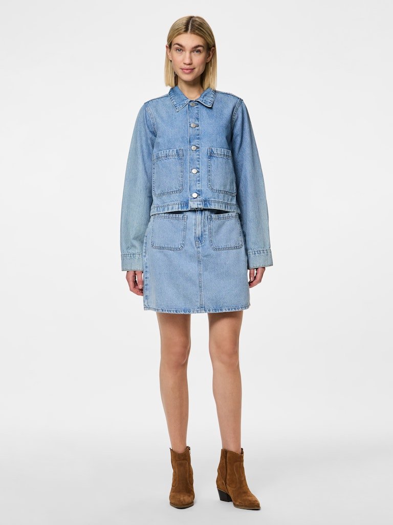 Pcsky Denim Jacket van Pieces – Jassen voor dames | Meisjes Brugge