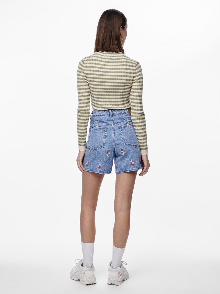 Pcsky Hw Embroidery Denim Shorts van Pieces – Shorts voor dames | Meisjes Brugge