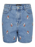 Pcsky Hw Embroidery Denim Shorts van Pieces – Shorts voor dames | Meisjes Brugge