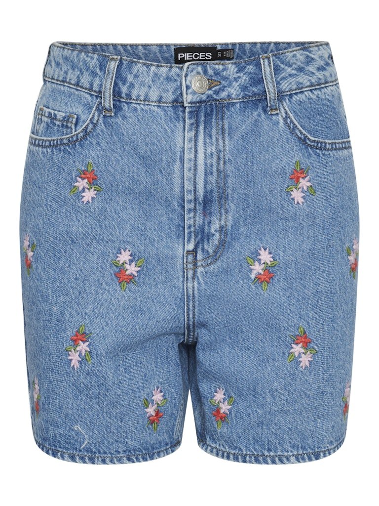 Pcsky Hw Embroidery Denim Shorts van Pieces – Shorts voor dames | Meisjes Brugge