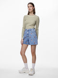 Pcsky Hw Embroidery Denim Shorts van Pieces – Shorts voor dames | Meisjes Brugge