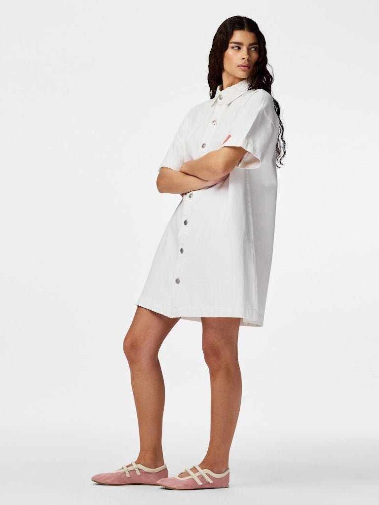 Pcsky Ss A-Shape Denim Dress Noos van Pieces – Jurken voor dames | Meisjes Brugge