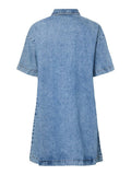 Jurken - Pcsky Ss A-Shape Denim Dress Noos van Pieces