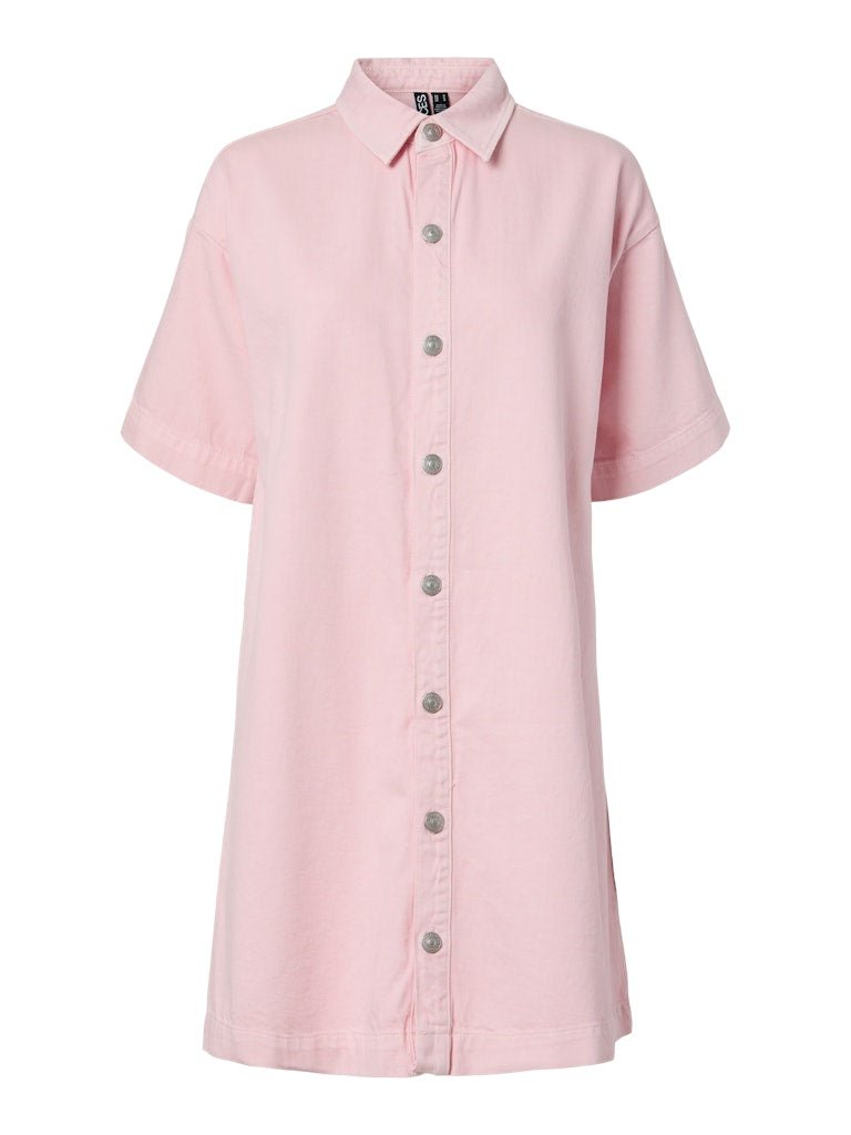 Pcsky Ss A-Shape Denim Dress Noos van Pieces – Jurken voor dames | Meisjes Brugge