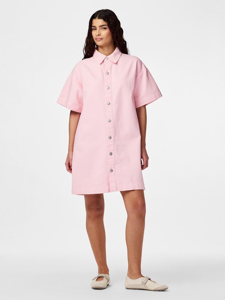 Pcsky Ss A-Shape Denim Dress Noos van Pieces – Jurken voor dames | Meisjes Brugge