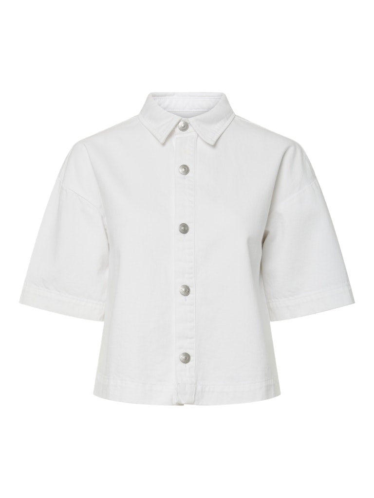 Pcsky Ss A-Shape Denim Top Noos van Pieces – Shirts voor dames | Meisjes Brugge