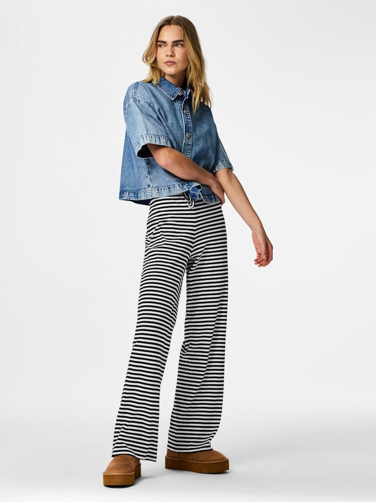 Pcsky Ss A-Shape Denim Top Noos van Pieces – Shirts voor dames | Meisjes Brugge