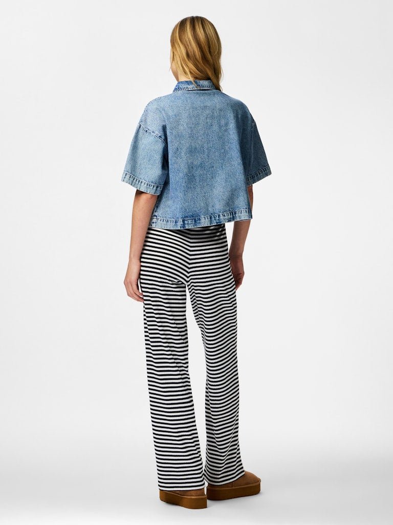 Pcsky Ss A-Shape Denim Top Noos van Pieces – Shirts voor dames | Meisjes Brugge