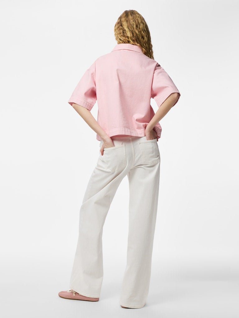 Pcsky Ss A-Shape Denim Top Noos van Pieces – Shirts voor dames | Meisjes Brugge