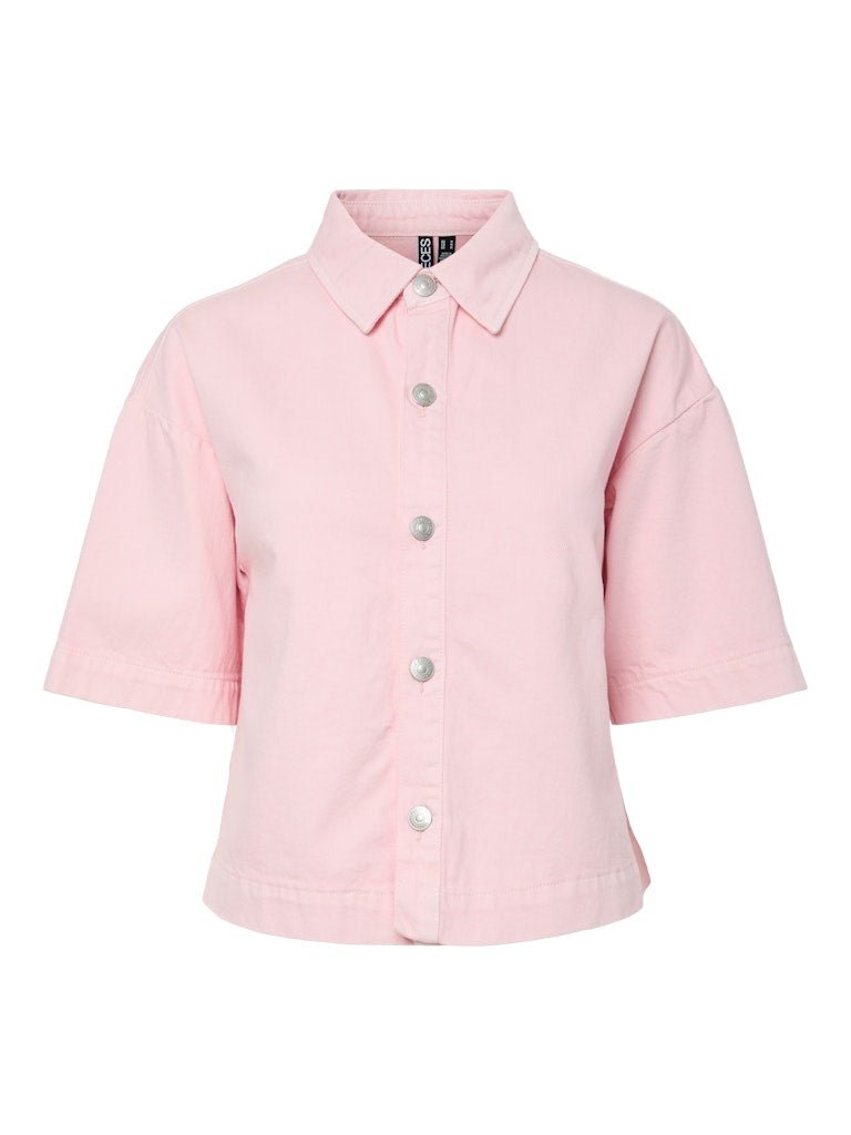 Pcsky Ss A-Shape Denim Top Noos van Pieces – Shirts voor dames | Meisjes Brugge