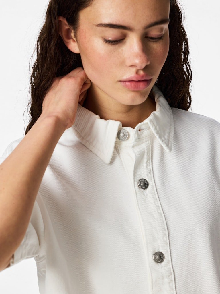 Pcsky Ss A-Shape Denim Top Noos van Pieces – Shirts voor dames | Meisjes Brugge