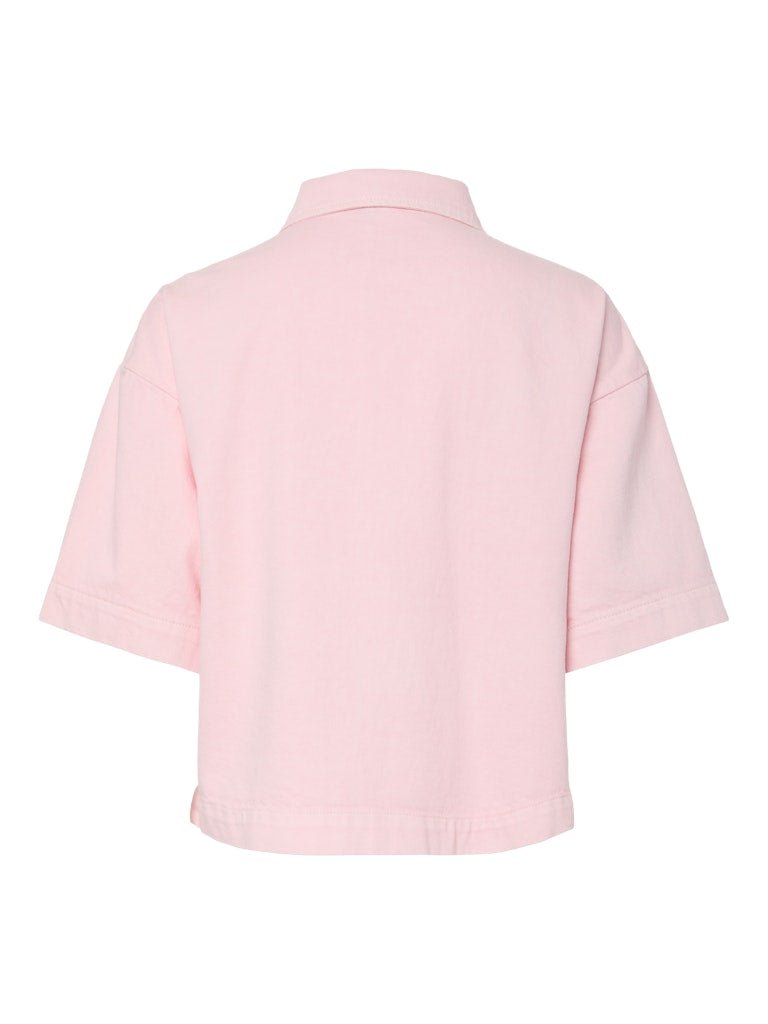 Pcsky Ss A-Shape Denim Top Noos van Pieces – Shirts voor dames | Meisjes Brugge