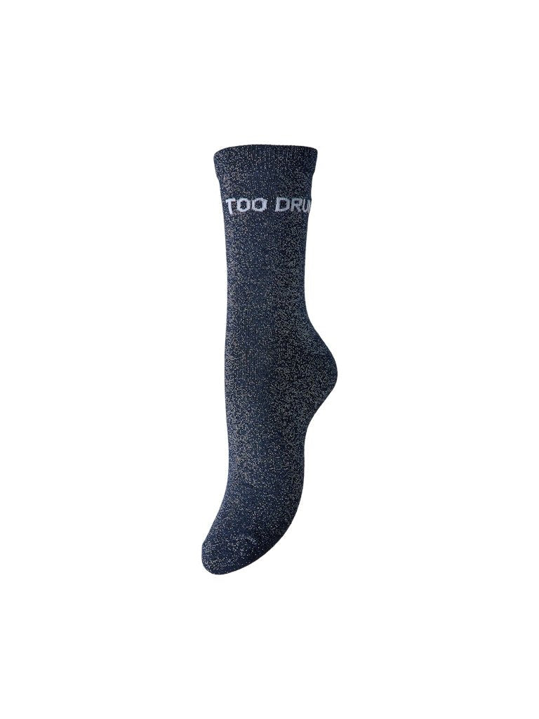 Maritime blue ONE SIZE Sokken - Pcsolia Lurex Socks van Pieces