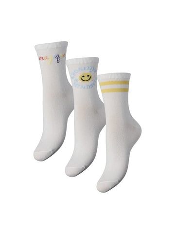 Pctamera Socks 3 - Pack - koop Sokken van Pieces bij Meisjes Brugge