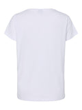 Pctilly Ss V - Neck Emb T-Shirt - koop T-shirts van Pieces bij Meisjes Brugge