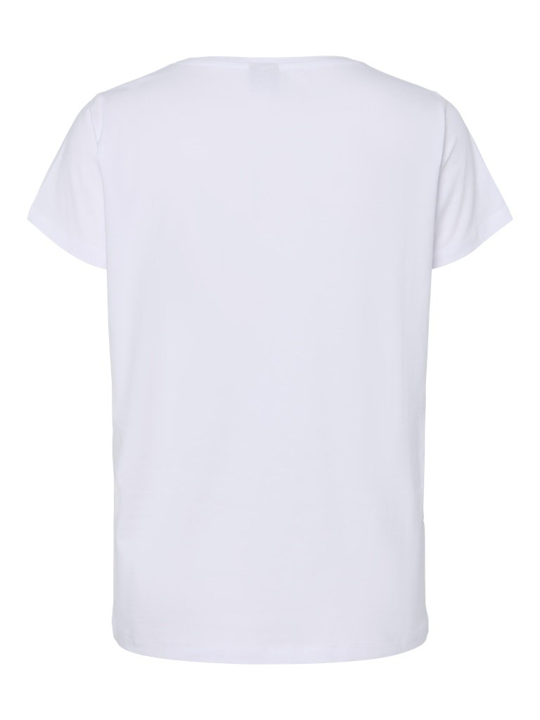 Pctilly Ss V - Neck Emb T-Shirt - koop T-shirts van Pieces bij Meisjes Brugge