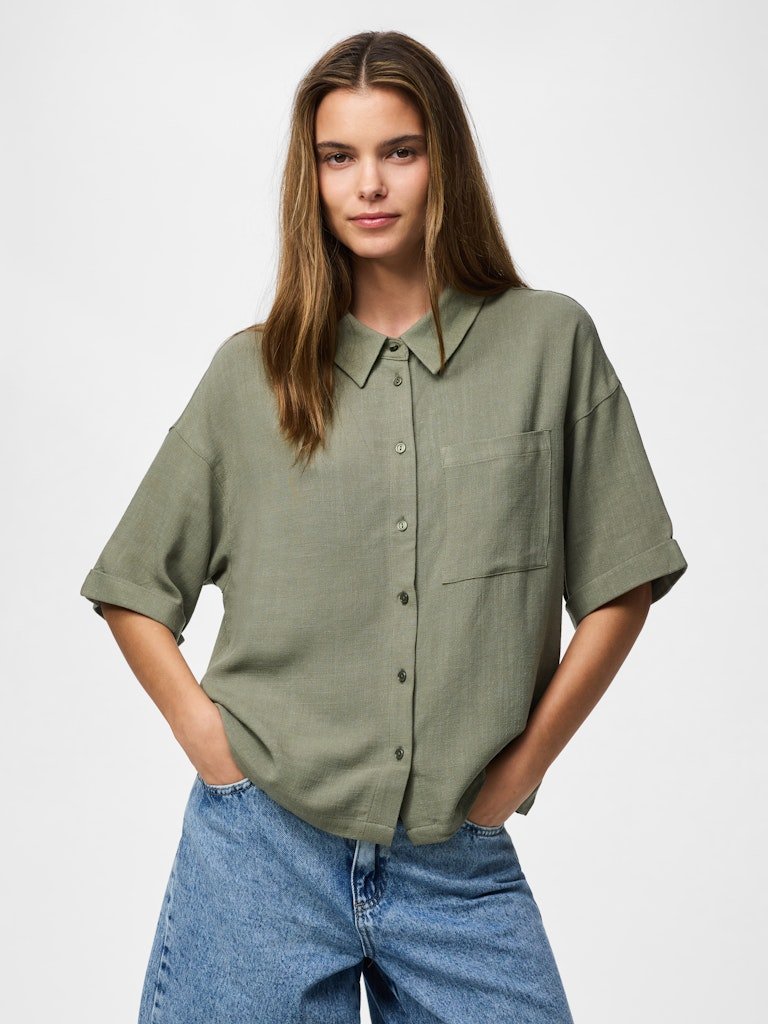 Pcvinsty Short 2/4 Shirt van Pieces – Shirts voor dames | Meisjes Brugge