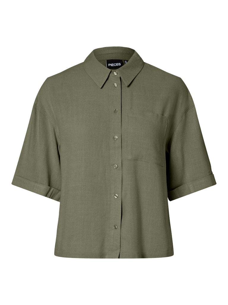 Pcvinsty Short 2/4 Shirt van Pieces – Shirts voor dames | Meisjes Brugge