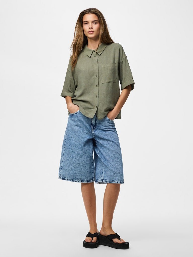 Pcvinsty Short 2/4 Shirt van Pieces – Shirts voor dames | Meisjes Brugge