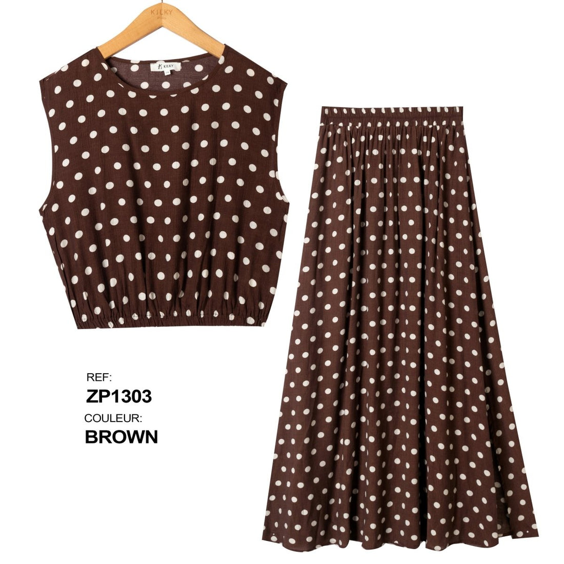 Polka set (skirt + top) van Kilky – Jurken voor dames | Meisjes Brugge