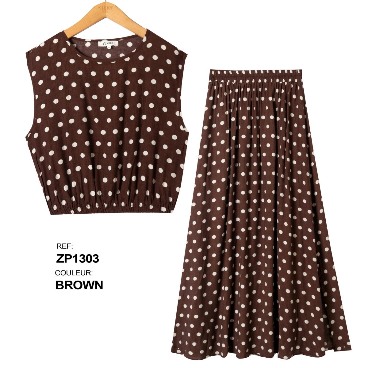 Polka set (skirt + top) van Kilky – Jurken voor dames | Meisjes Brugge