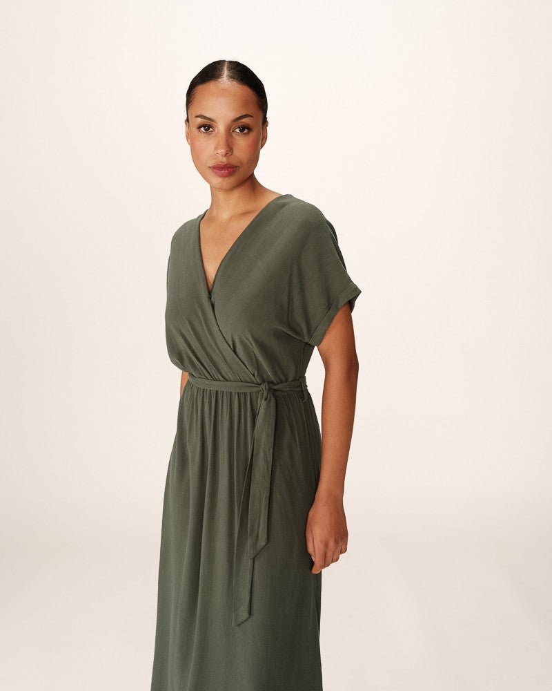 Vert Jurken - Pollen Robe Longue van Grace and Mila