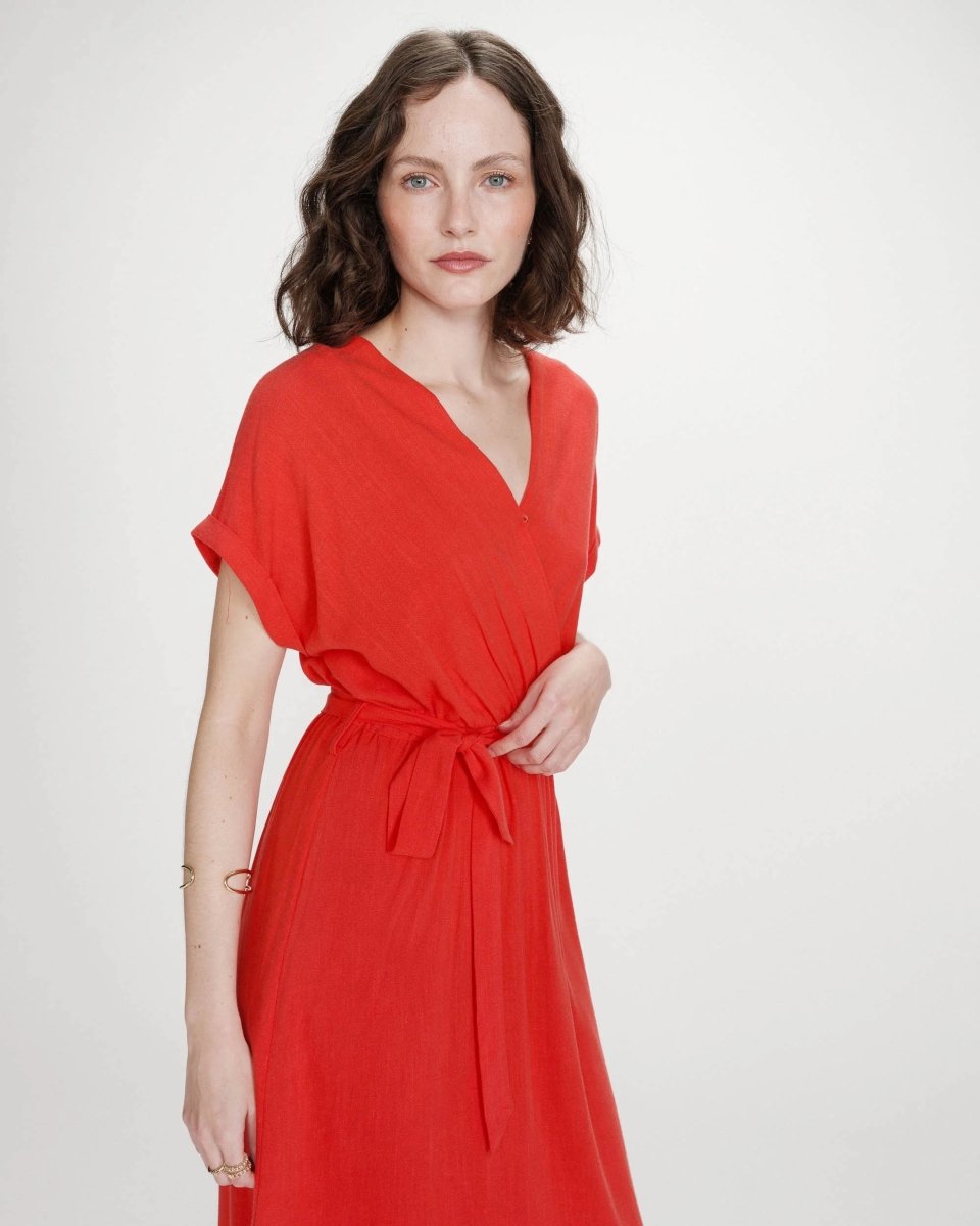 30% Pollen Robe Longue - SS26 van Grace and Mila – Jurken voor dames | Meisjes Brugge