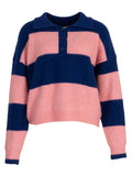 cobalt pink one size Pulls - Polo colorblock knit van Meisjes Brugge