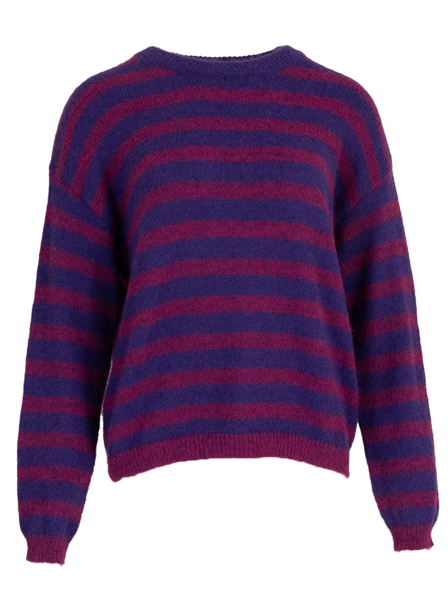 purple magenta one size Pulls - Preludio striped knit van Meisjes Brugge