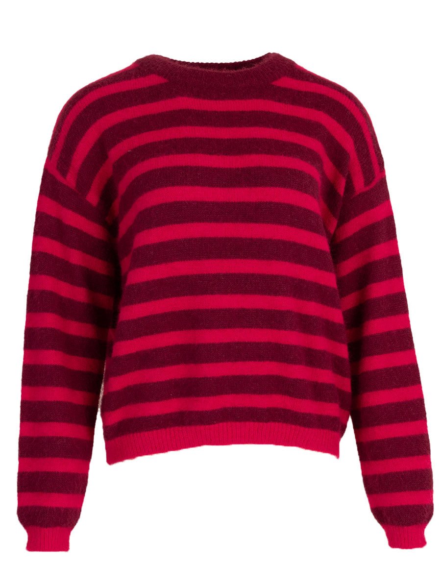 red pink one size Pulls - Preludio striped knit van Meisjes Brugge