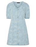Light blue denim Jurken - Pcfeline Ss Denim Dress van Pieces