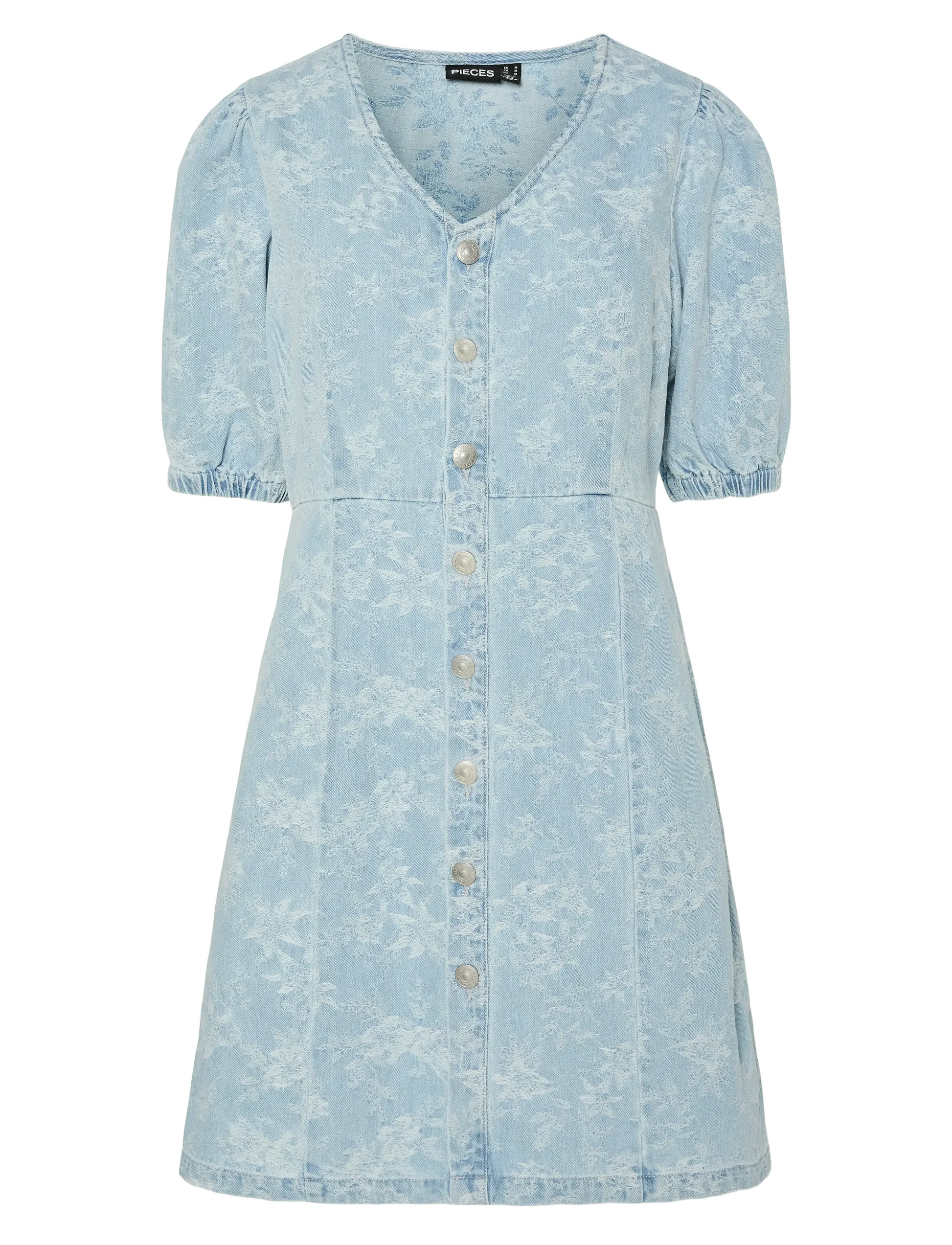Light blue denim Jurken - Pcfeline Ss Denim Dress van Pieces