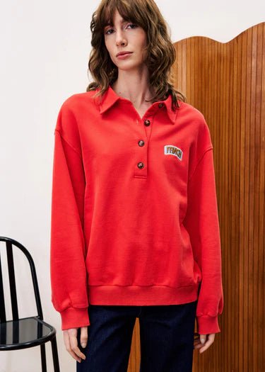 ROUGE S (one size) Sweaters - Red Tulip Sweatshirt van FRNCH