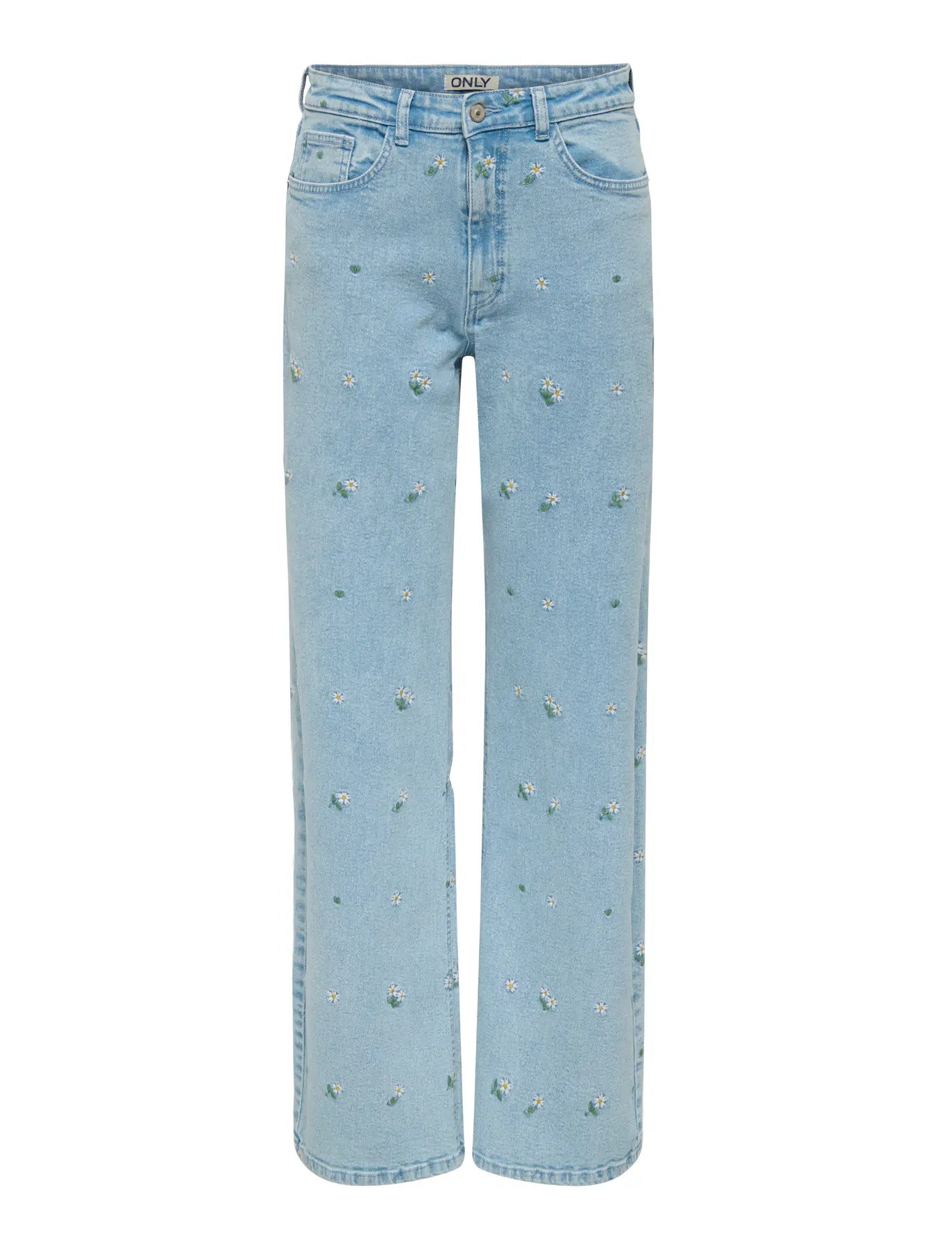 Light blue denim 32 Jeans - Onljuicy Hw Wide Embroided jeans van Only