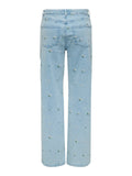 Jeans - Onljuicy Hw Wide Embroided jeans van Only