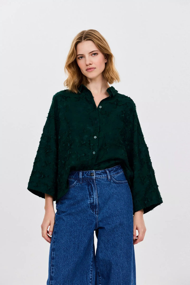 GND green dark Shirts - Selalong Blouse van CKS