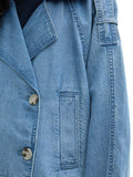 Jassen short denim trench van Tom Tailor