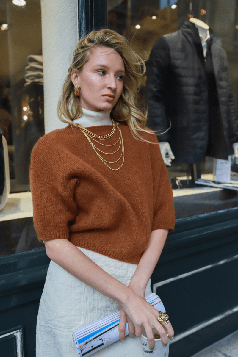 Short sleeve knit - koop Pulls van Meisjes Brugge bij Meisjes Brugge