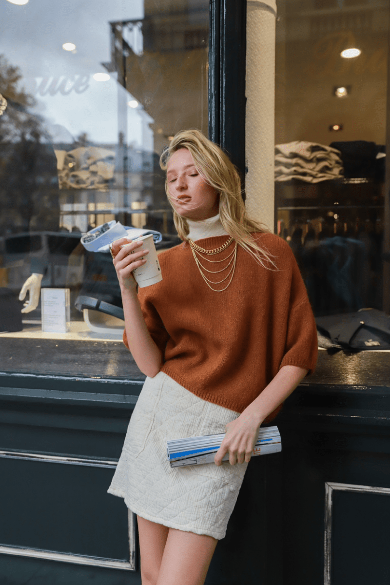 Short sleeve knit - koop Pulls van Meisjes Brugge bij Meisjes Brugge