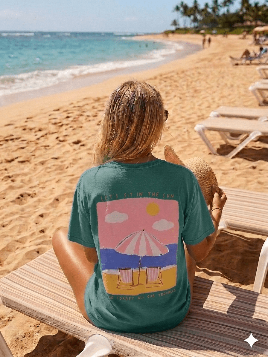 Sit in the Sun T-shirt van Meisjes Brugge – T-shirts voor dames | Meisjes Brugge