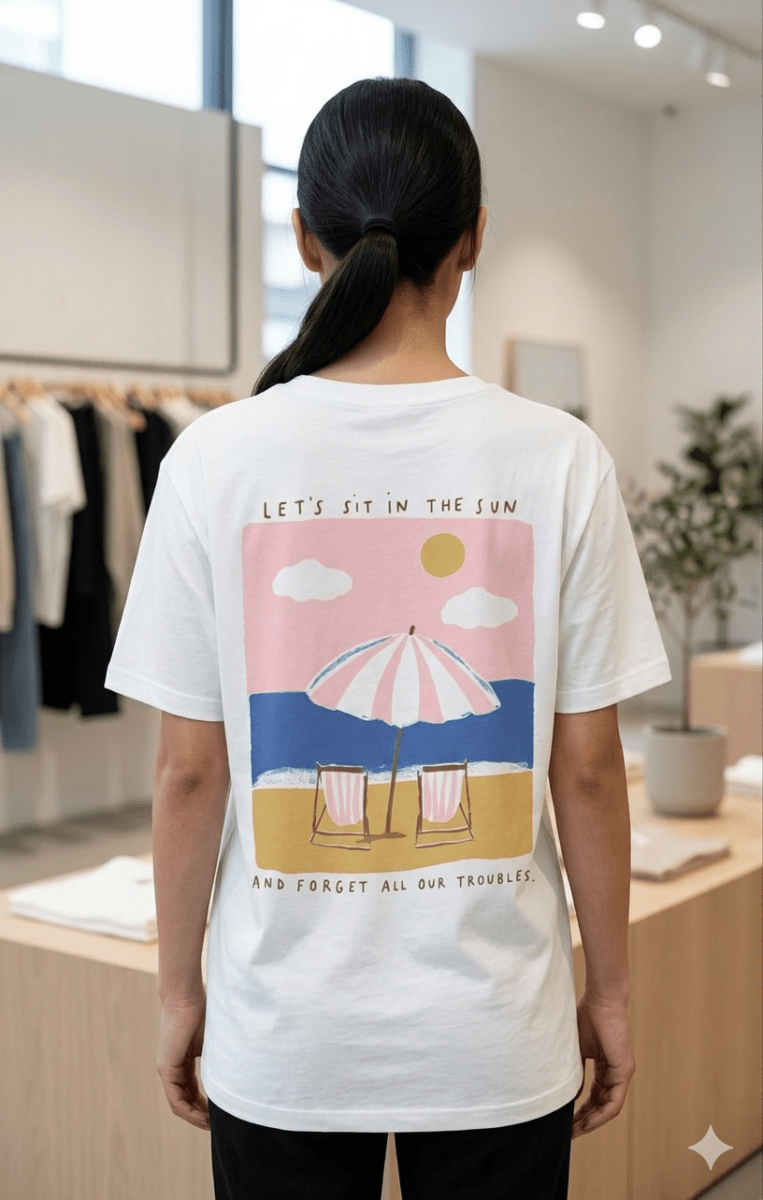 Sit in the Sun T-shirt van Meisjes Brugge – T-shirts voor dames | Meisjes Brugge