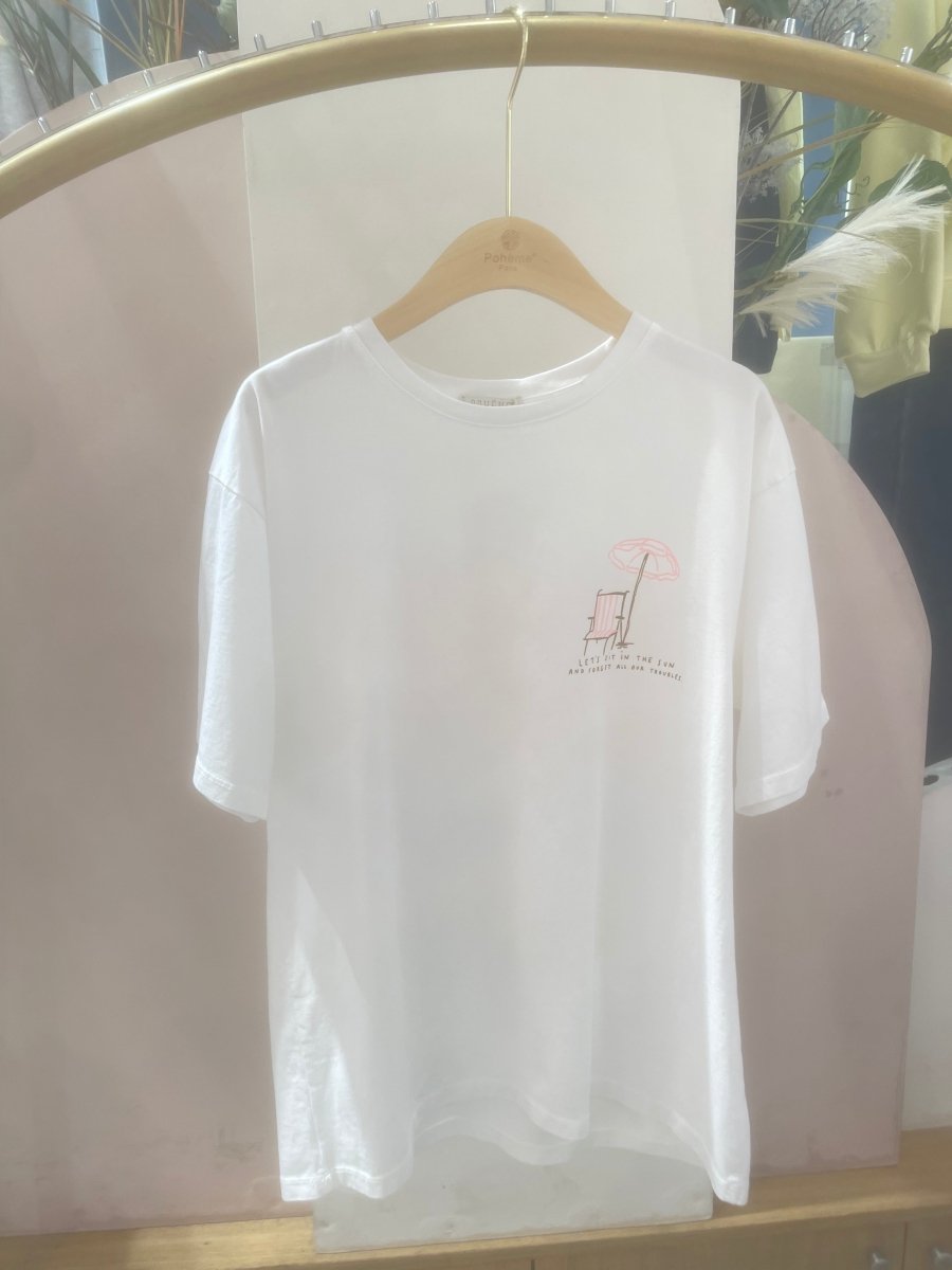 Sit in the Sun T-shirt van Meisjes Brugge – T-shirts voor dames | Meisjes Brugge