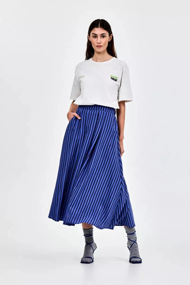 BLM blue stripes Rokken - Skorient Skirt - SS26 van CKS