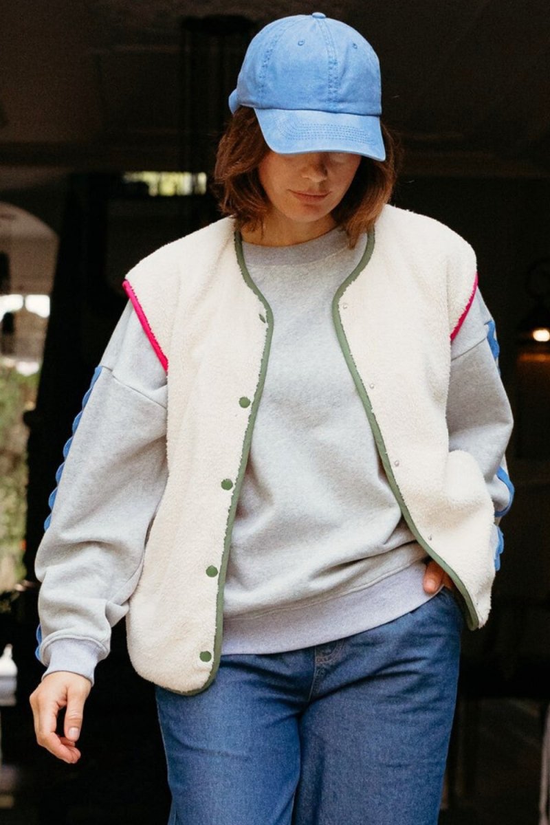 Oatmeal Cardigans - Sophie Fleece Gilet van Sugarhill Boutique