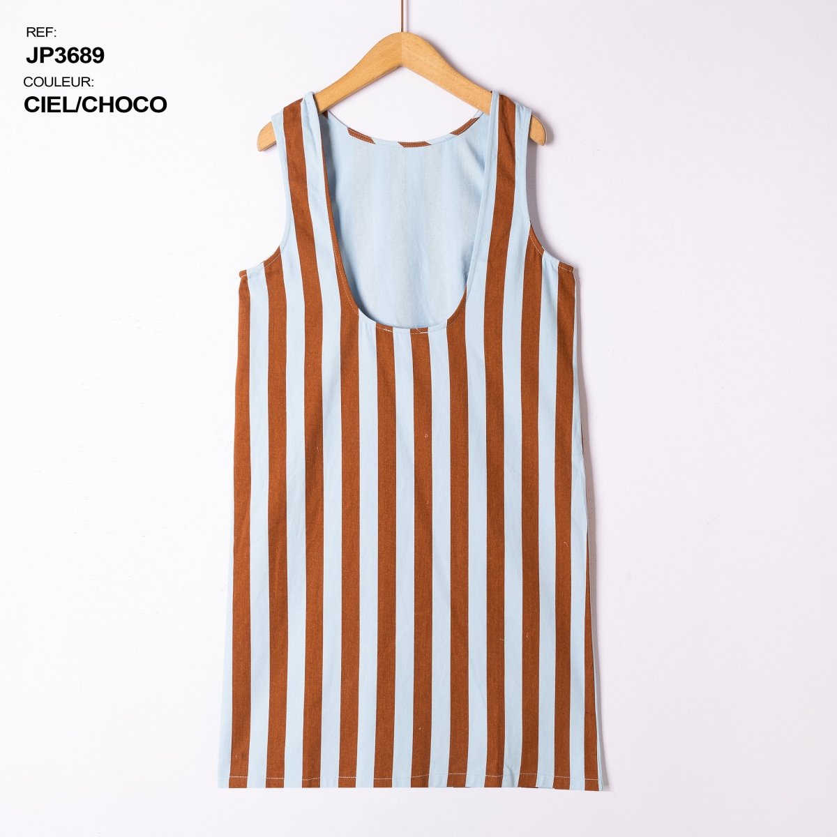 Striped open back sleeveless dress van Kilky – Jurken voor dames | Meisjes Brugge