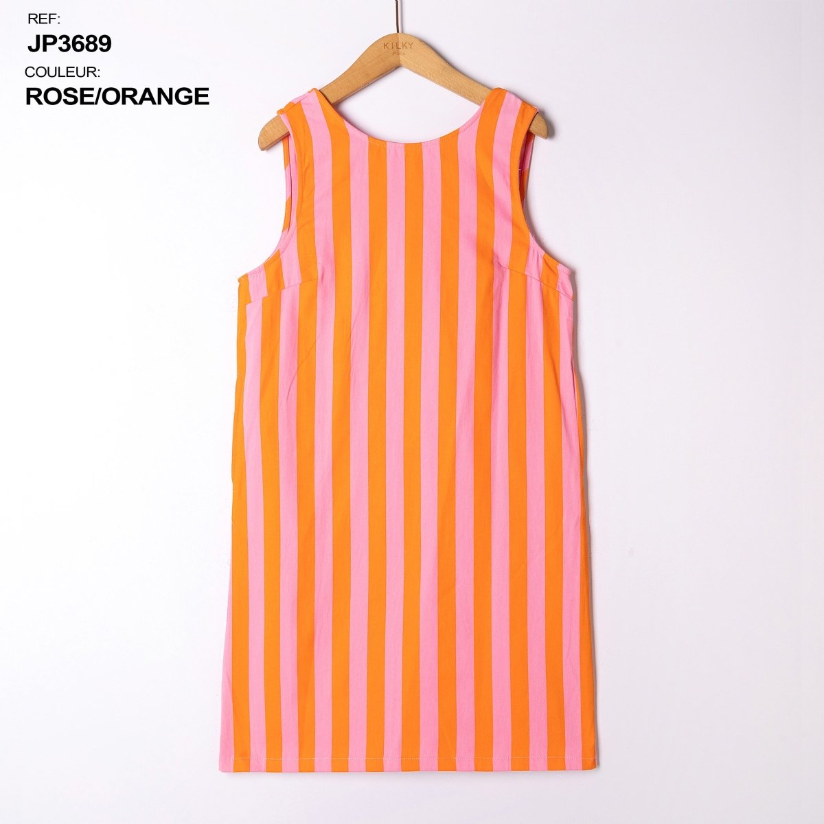 Striped open back sleeveless dress van Kilky – Jurken voor dames | Meisjes Brugge